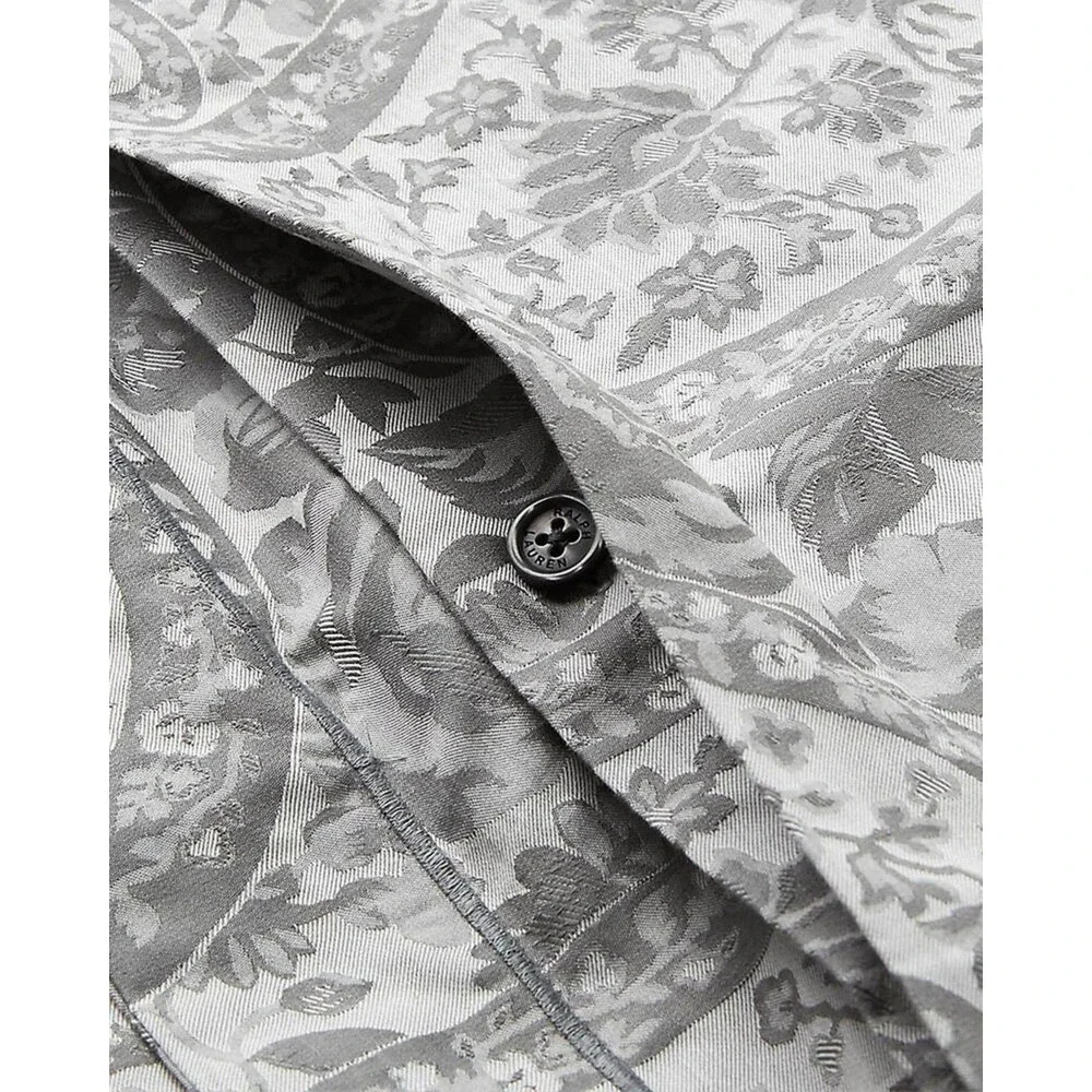 Ralph Lauren Home Aubree Paisley One King Sham Graphite Grey 20 x 36 in